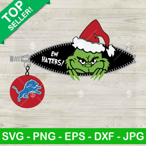 Ew Haters Grinch Christmas Detroit Lions SVG