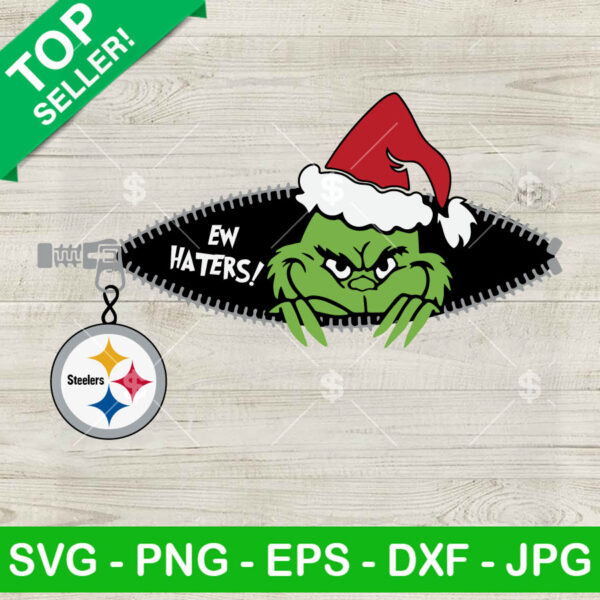 Ew Haters Grinch Christmas Steelers SVG