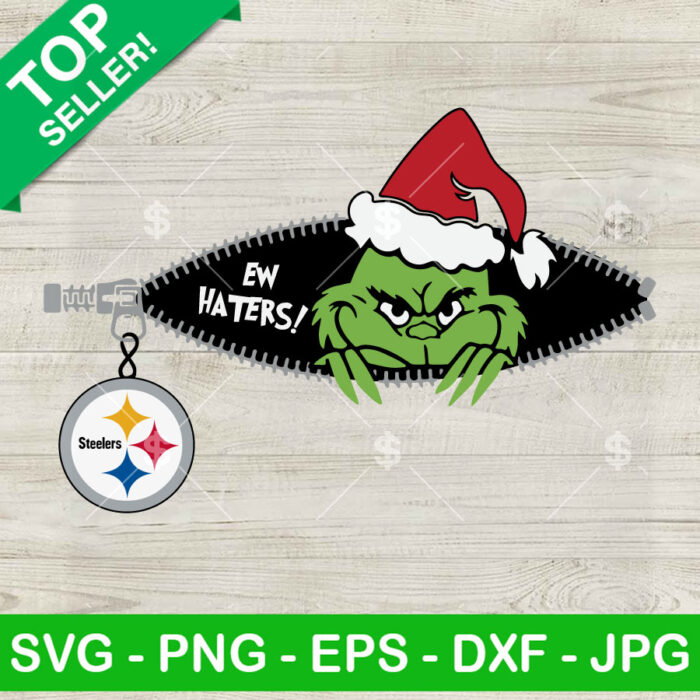 Ew Haters Grinch Christmas Steelers SVG