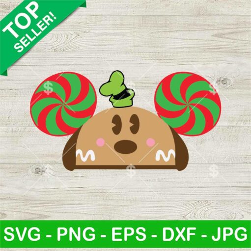 Goofy Head Gingerbread Man Svg