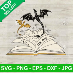 Fly or Die Fourth wing Dragon SVG