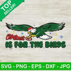 Christmas Is For The Birds Santa NFL Eagles SVG, Philadelphia Eagles Christmas SVG, NFL Christmas Football Team SVG