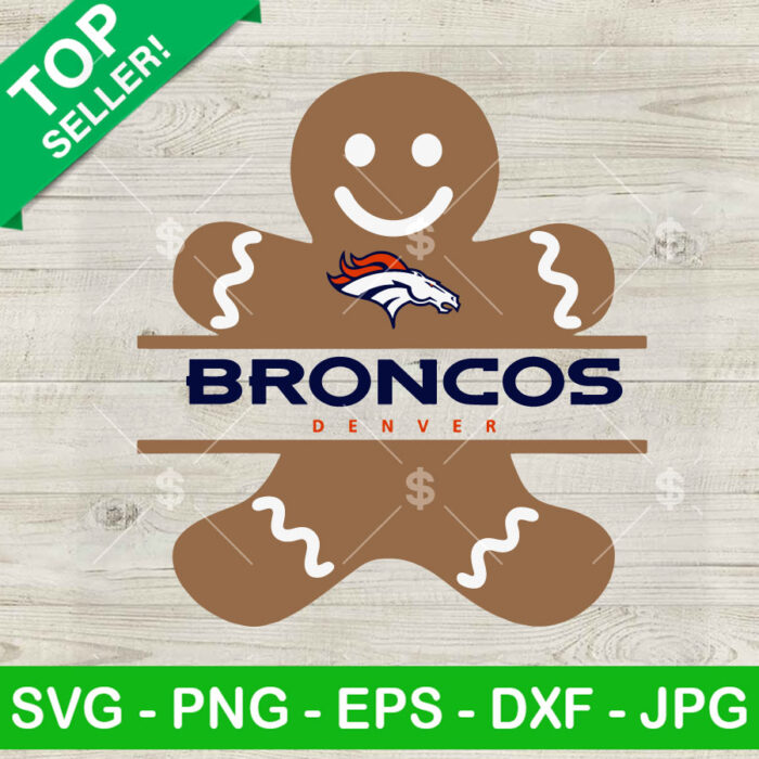 Gingerbread man Denver Broncos SVG