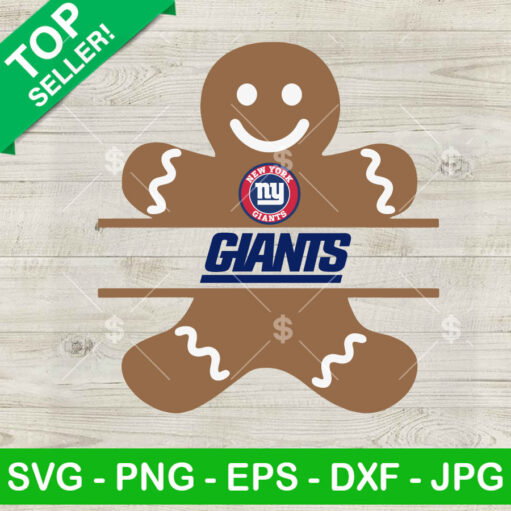 Gingerbread Man New York Giants Svg