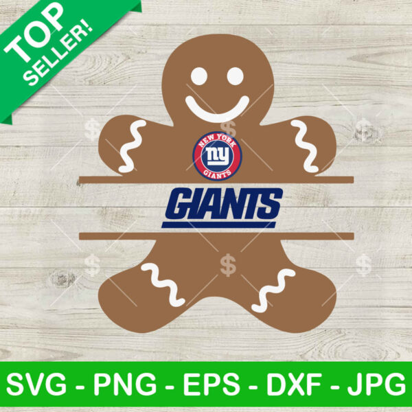 Gingerbread man New York Giants SVG
