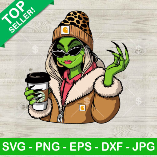 Carhartt Boujee Grinch Mama Coffee SVG