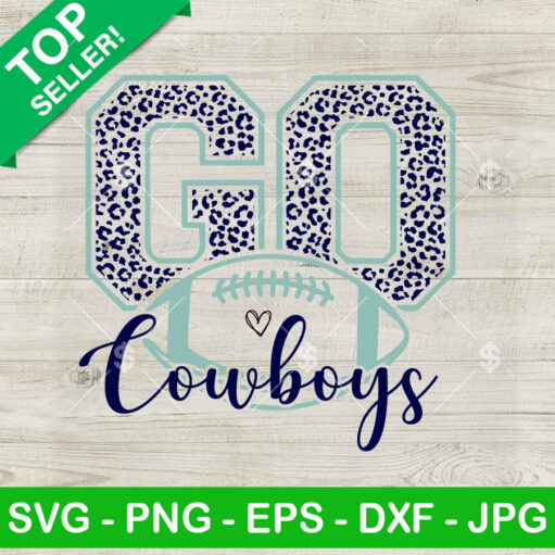 Go Cowboys Leopard Football SVG