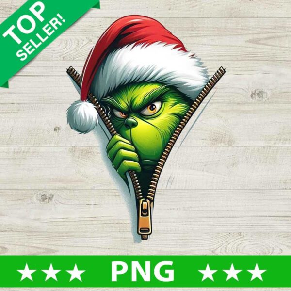 Grinch Ew People PNG, Grinch Whoville Sublimation transfer PNG, Grinch Santa Hat Zipper PNG