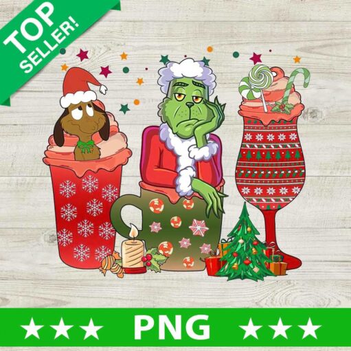 Grinch Max Dog Christmas Cup PNG