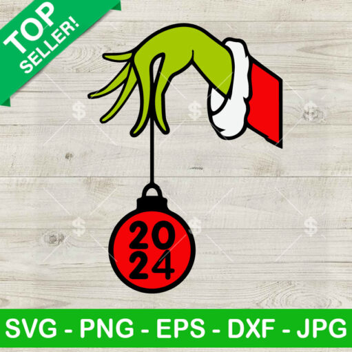 Grinch Hand 2024 New Year Svg