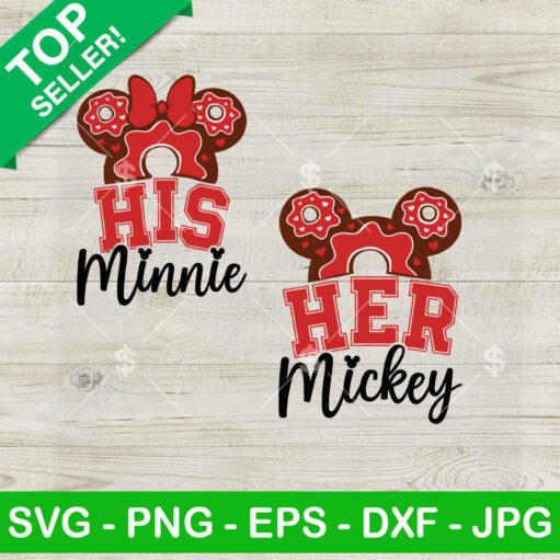 His Minnie Her Mickey Valentine SVG