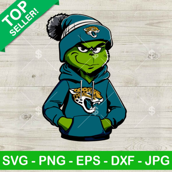 Grinch Wearing Jacksonville Jaguars Hoodie PNG