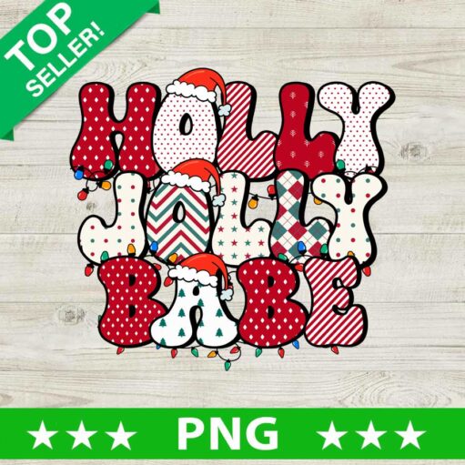 Holly Jolly Babe Santa Hat PNG