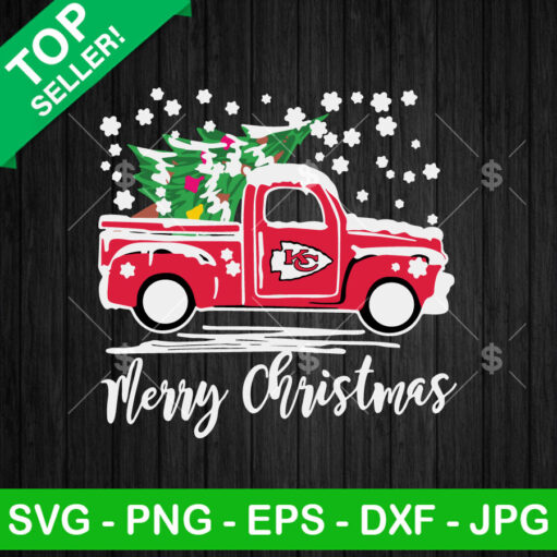 Kansas City Chiefs Christmas Truck SVG