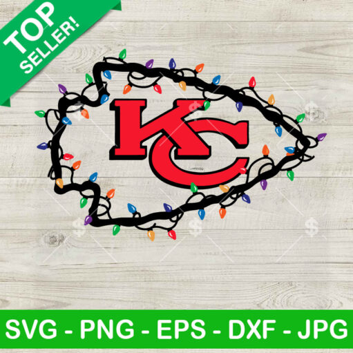 Kansas City Chiefs Christmas Light Logo Svg