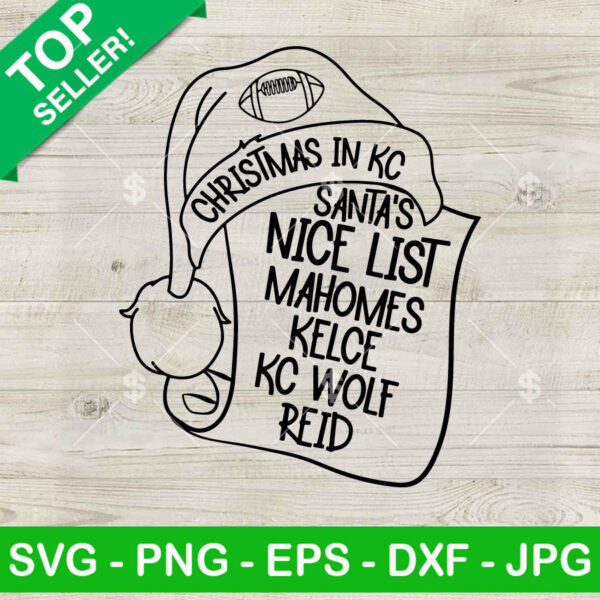 Christmas in KC chiefs SVG