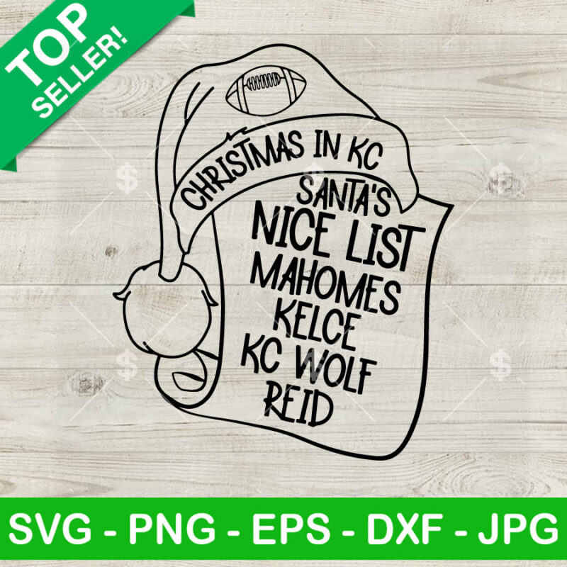 Christmas in KC chiefs SVG