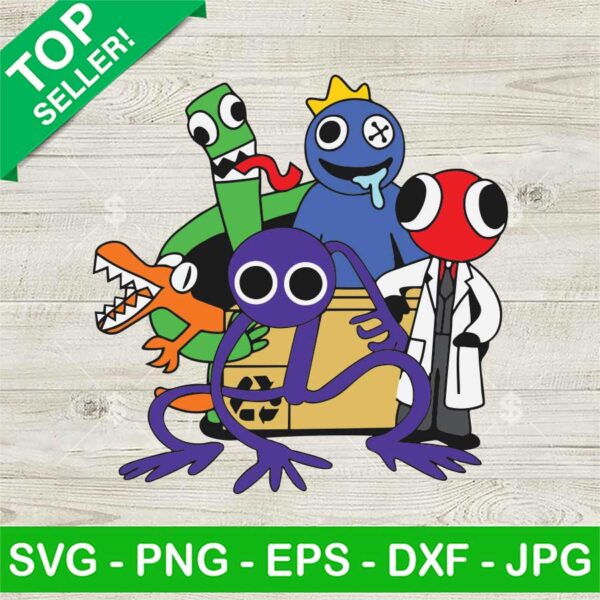 Rainbow Friends Lankybox SVG, Rainbow Friends SVG, Lankybox SVG PNG DXF EPS
