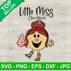 Little Miss Christmas SVG, Little Miss Christmas Leopard SVG, Little Miss Santa Christmas SVG, Christmas Tree Cakes SVG Cricut