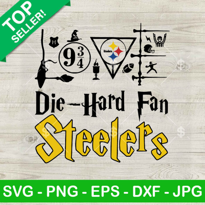Harry Potter Die Hard Fan Steelers SVG, Pittsburgh Steelers SVG, NFL Football SVG PNG DXF EPS
