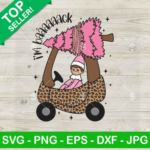 Elf On Cozy Coupe Christmas Svg