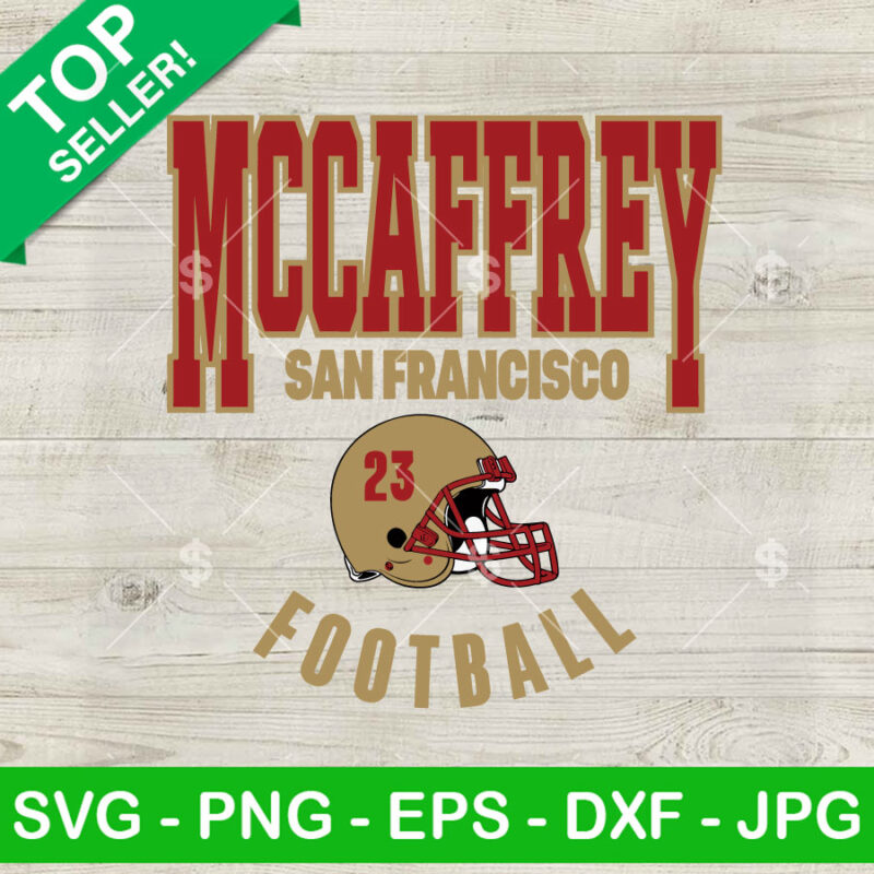 Mccaffrey San Francisco Football SVG, Christian Mccaffrey 15 San Francisco Helmet SVG, San Francisco 49ers Football SVG