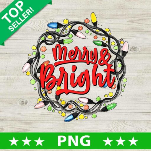 Merry And Bright With Christmas Light PNG