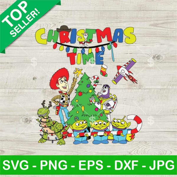 Toy Story Christmas Time SVG, Woody And Friends Christmas Tree SVG, Disneyland Merry Christmas SVG