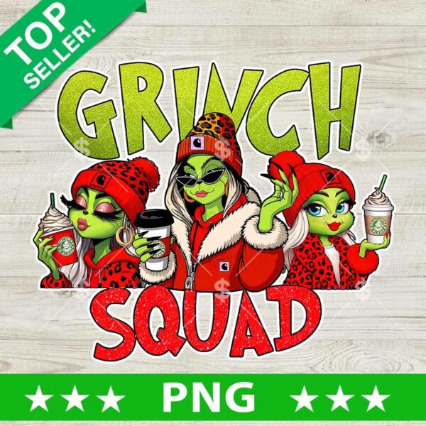 Bougie Leopard Grinch Squad PNG