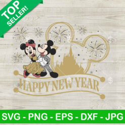 Mickey Minnie Castle Happy New Year SVG