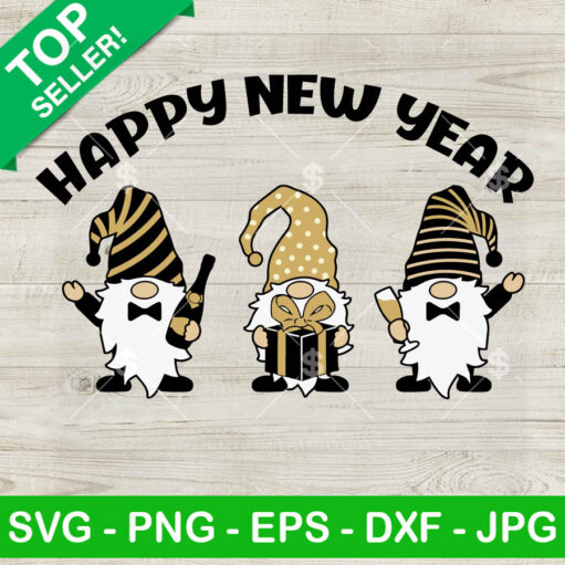 Gnomes Happy New Year SVG