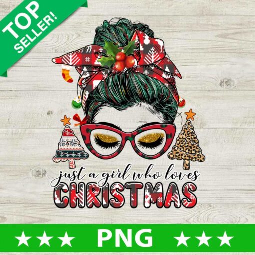 Just A Girl Who Loves Chritmas Leopard Png