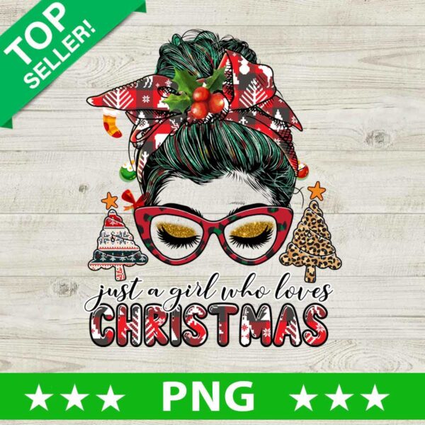 Just A Girl Who Loves Chritmas Leopard PNG