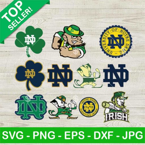 University Of Notre Dame Logo Svg Bundle