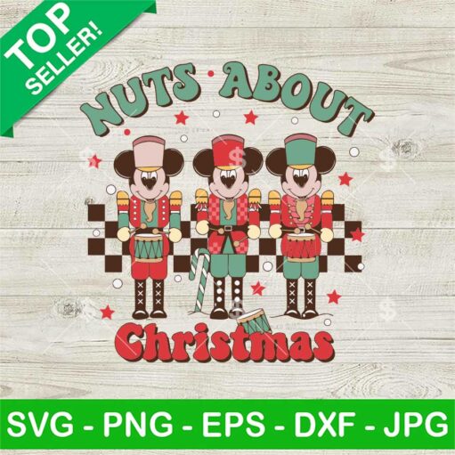 Mickey Minnie Mouse Nuts About Christmas Svg