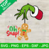 Grinch hand hold Gingerbread man SVG