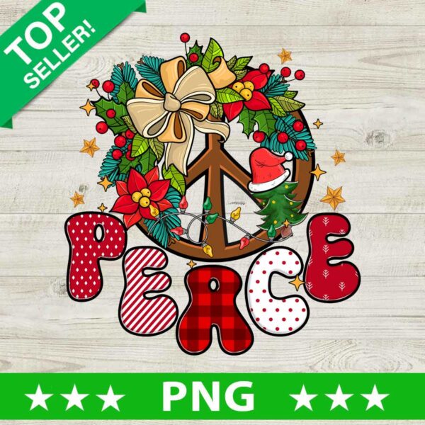 Retro Christmas Peace PNG