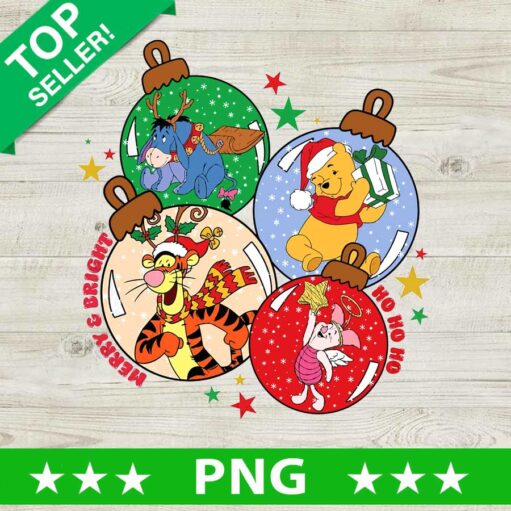 Winnie The Pooh Friends Christmas Ornament Png