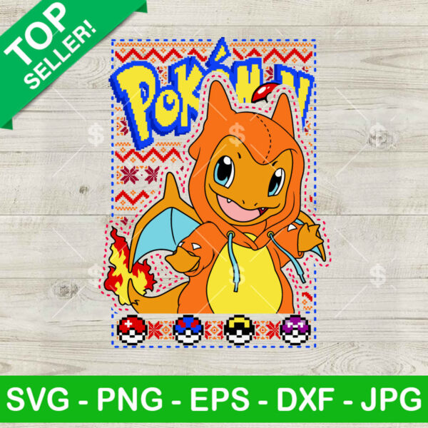 Charizard Ugly Christmas Sweater SVG
