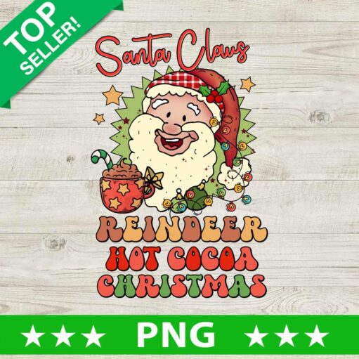 Santa Claus Reindeer Hot Cocoa Christmas Png