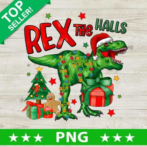 Rex The Halls Christmas PNG