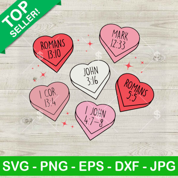Jesus Valentine Candy Hearts SVG