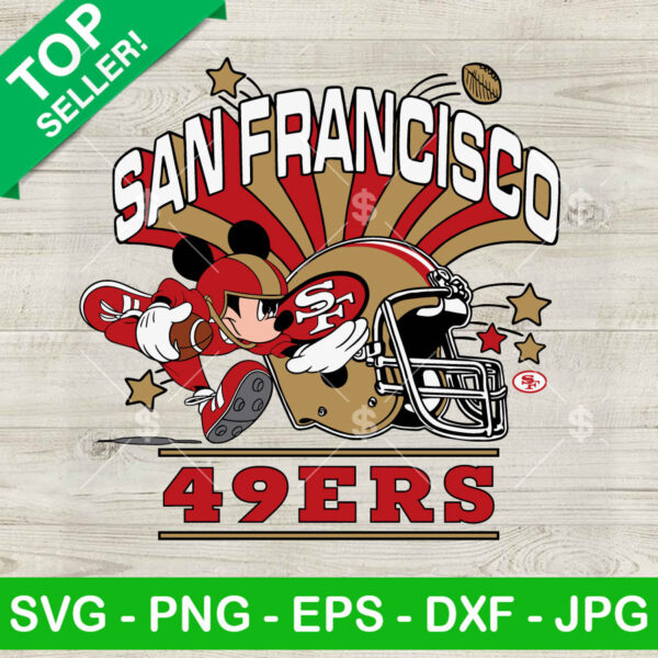 Mickey Mouse Fireworks San Francisco 49ers SVG