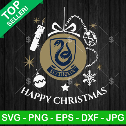 Happy Christmas Slytherin SVG