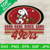 Snoopy Bang Bang Niner Gang 49ers SVG