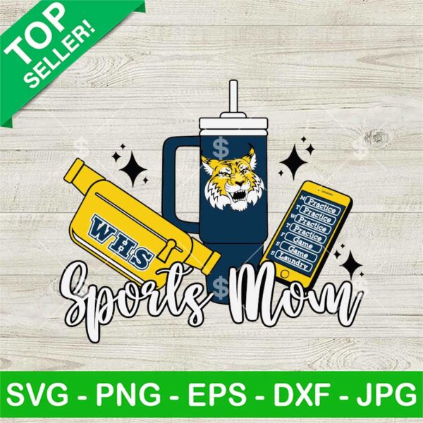 WHS Sports Mom Belt Bag Phone Tumbler Mascot SVG