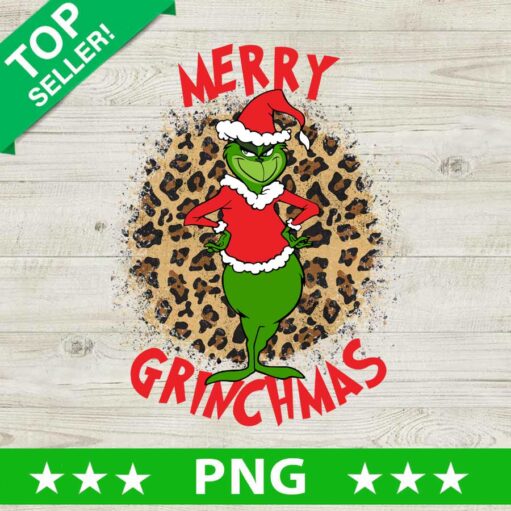 Merry Grinchmas Leopard Png