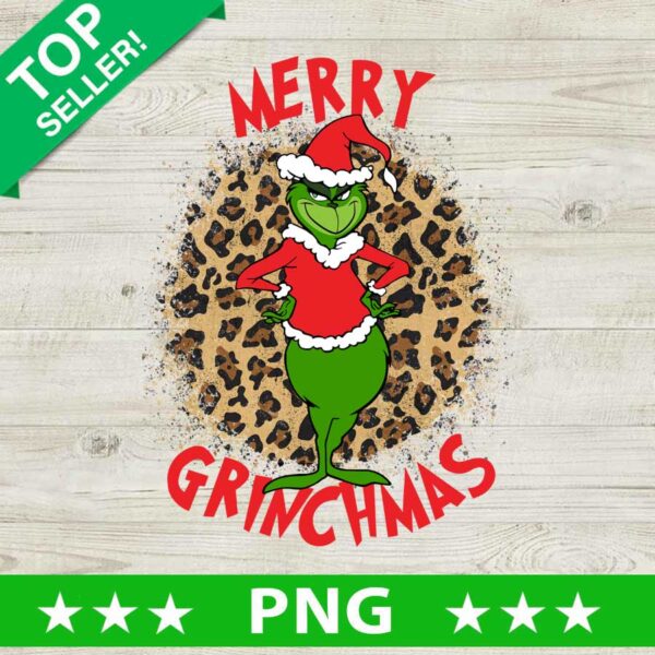 Merry Grinchmas Leopard PNG