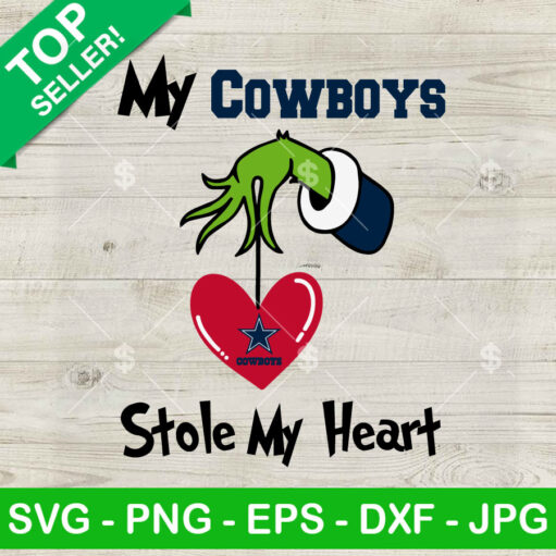 Grinch My Cowboys Stole my heart SVG