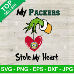 Grinch My Packers Stole my heart SVG, Green Bay Packers Grinch christmas SVG, NFL Football Green Bay Packers SVG PNG